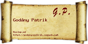 Godány Patrik névjegykártya