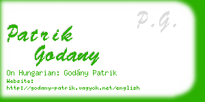 patrik godany business card